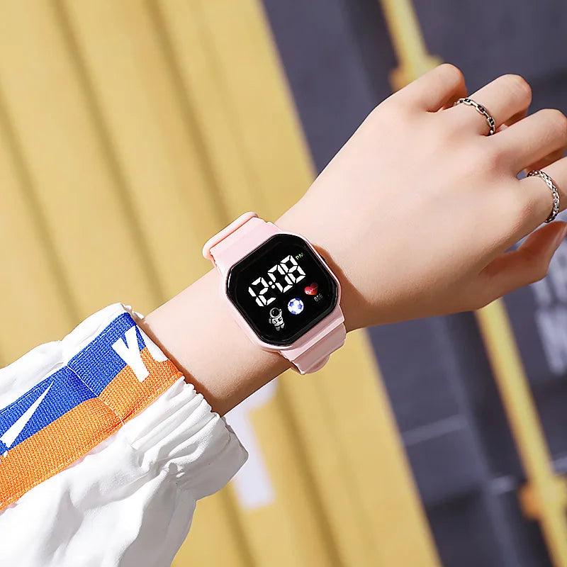 Kids Watch Sport LED Digital Watches Football Silicone Strap Waterproof Electronic Wristwatch for Children Boys Girls Gifts