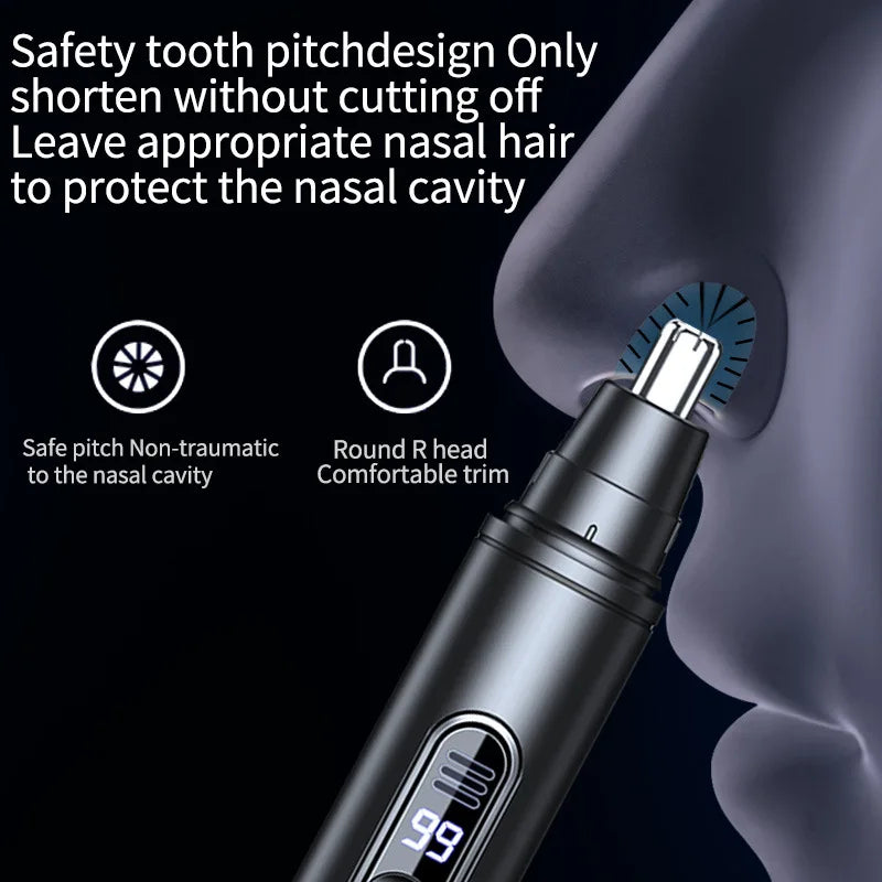 Nose Hair Trimmer Painless Clipper Nose Ear Hair Eyebrow Portable Trimmer For Men Women Electric Rechargeable Nose Hair Trimmer Imagen secundaria del producto
