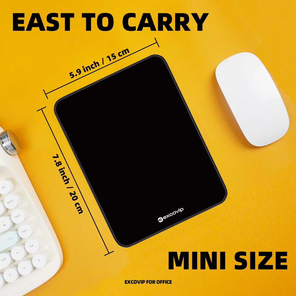 EXCO Mini Mouse Pad Office Mousepad Small with Stitched Edge Non-Slip Rubber Base for Home Laptop Computer Desk Gaming