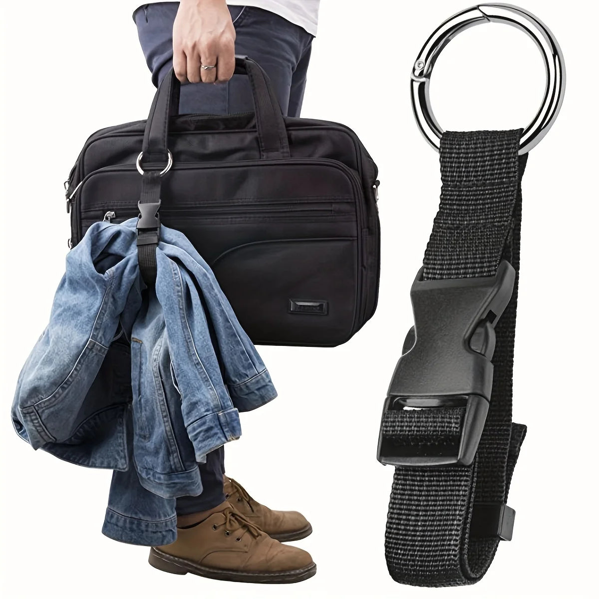Travel Luggage Fixed Strap Backpack External Strap Portable Strap With Release Buckle Add-A-Bag Luggage Strap Belt Jacket Holder Imagen principal del producto