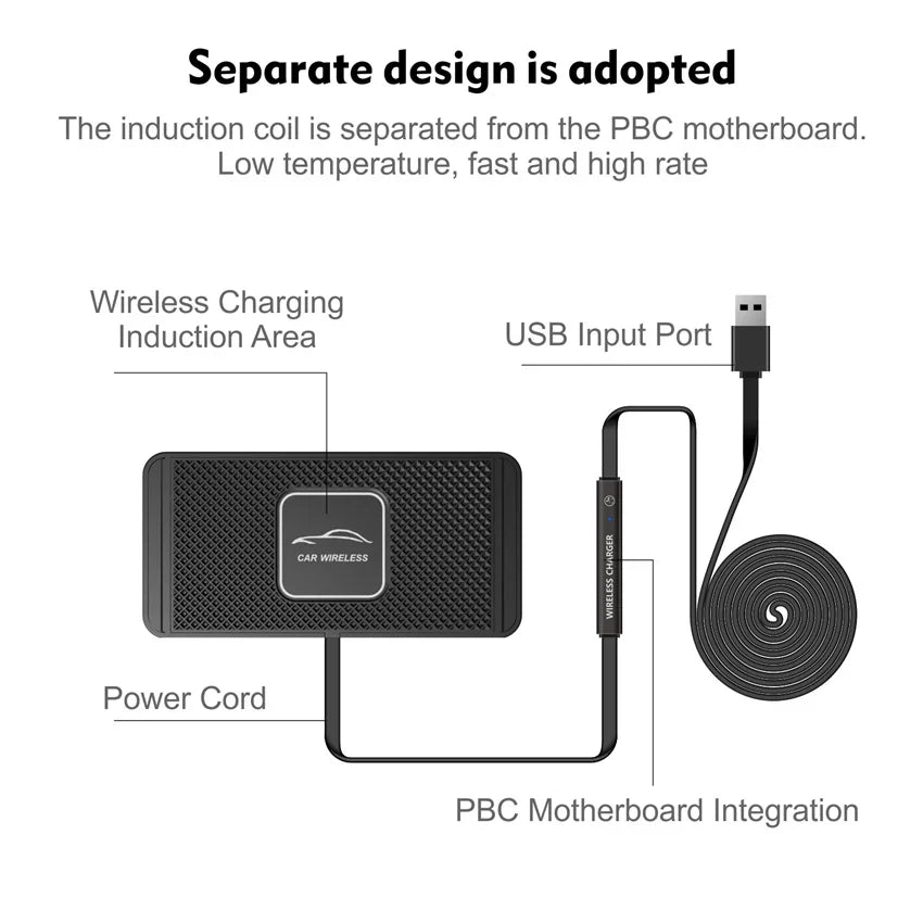 120W Wireless Charger Car Silicone Pad Stand For iPhone 17-12 Xiaomi Samsung Huawei Mobile Phone Fast Car Wireless Charging