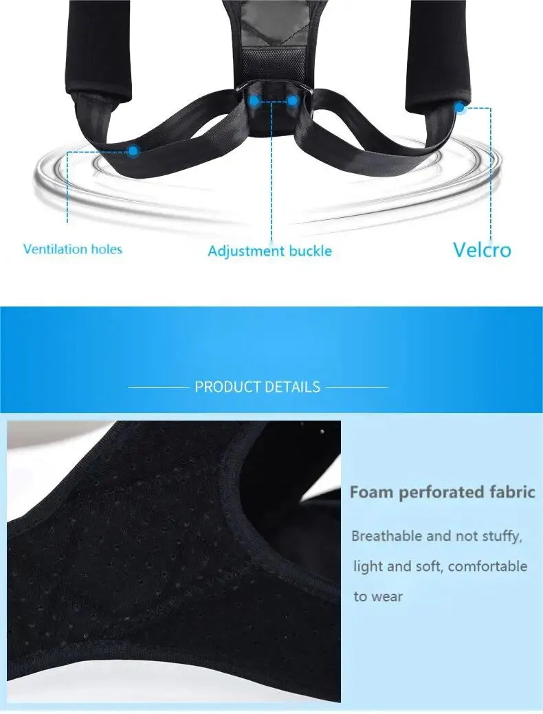 Back Posture Correction Belt Hunchback Prevention Correction of Sitting Posture Unisex Breathable Body ShapingJUI