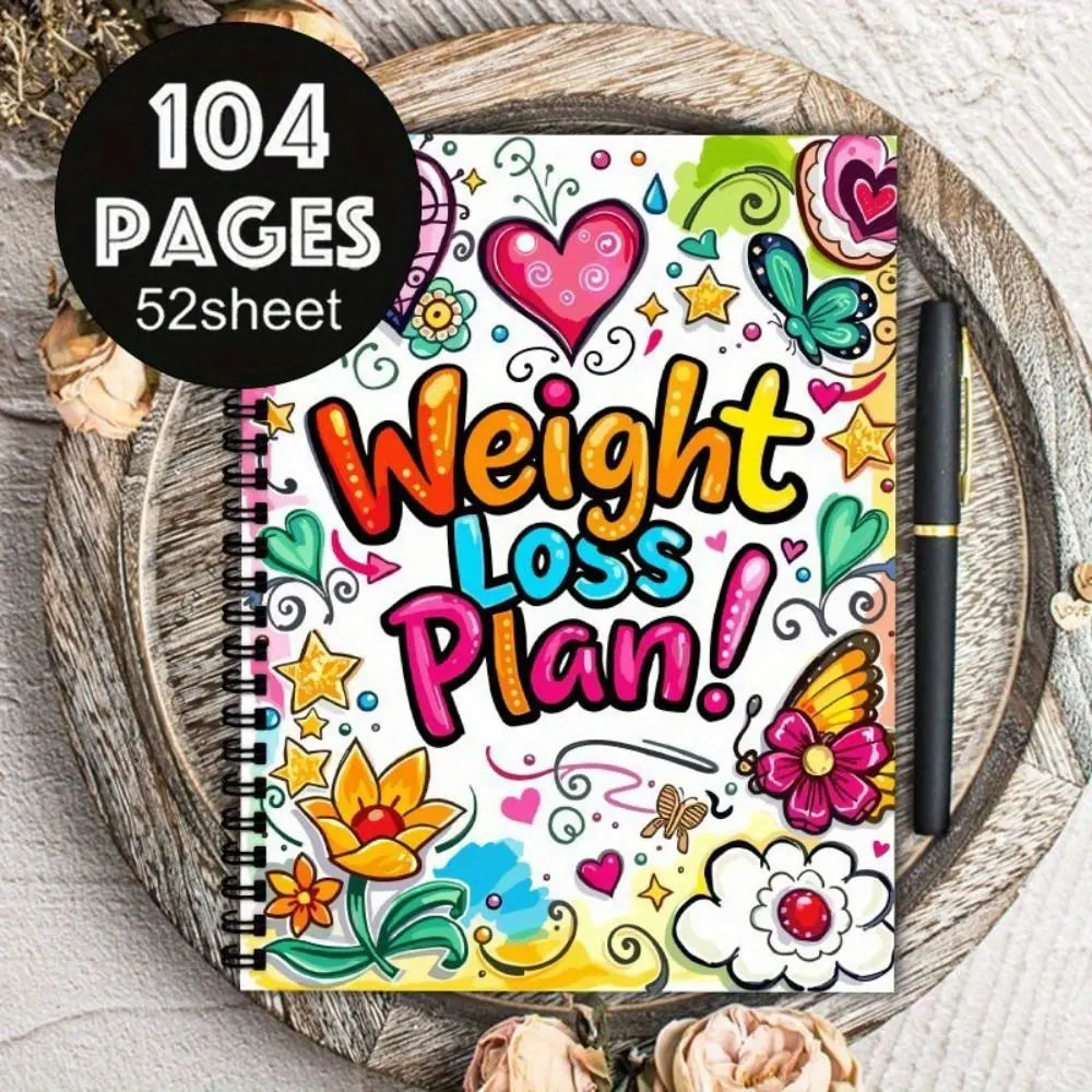 Fitness Tracker Weight Loss Plan Book 104 Pages 12 Weeks Monthly Planner Progressive Wellness Planner Diet Meal Notepad Health Image principale du produit