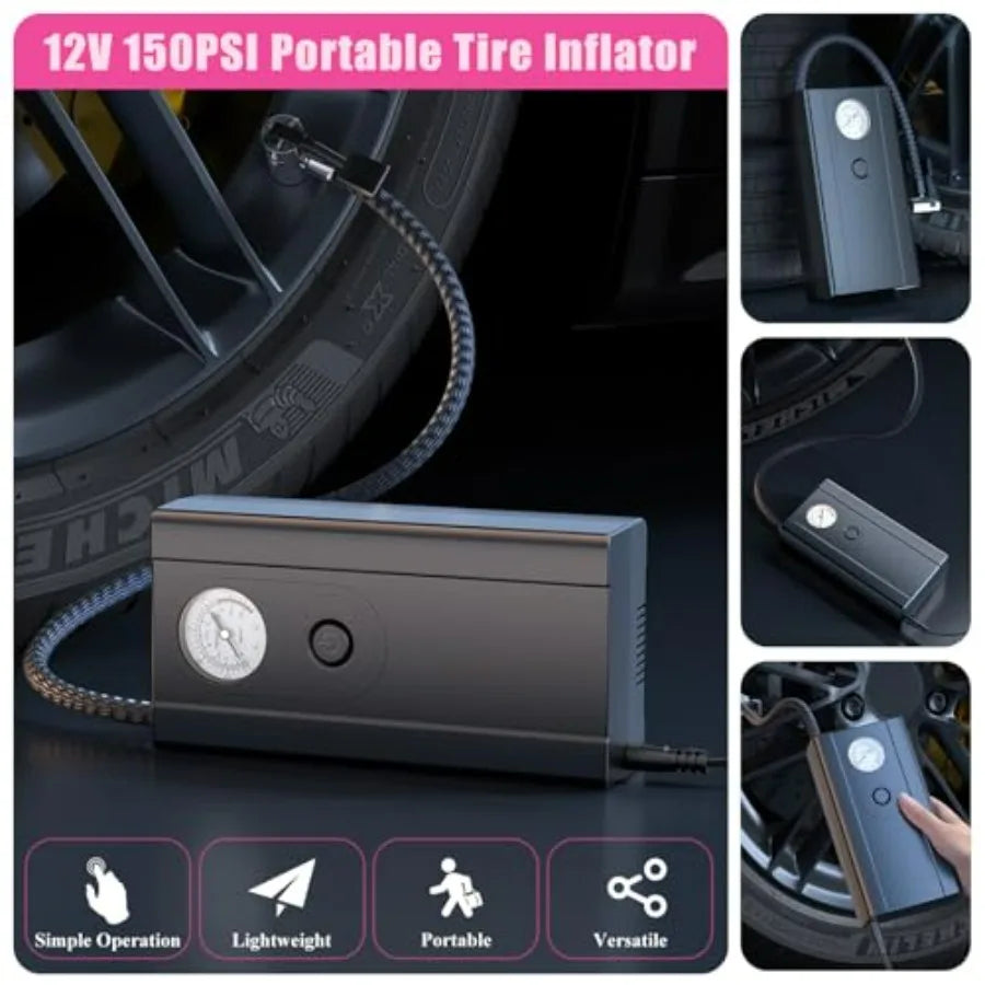 Car Roadside Emergency Kit Vehicle Truck Safety Emergency Road Side Assistance Kits with Jumper Cables Pink