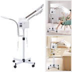 3-in-1 Facial Steamer Beautician Steamer Deep Cleaning w/Hot and Cold Nozzle LED Magnifying Lamp Beauty Salon Spa