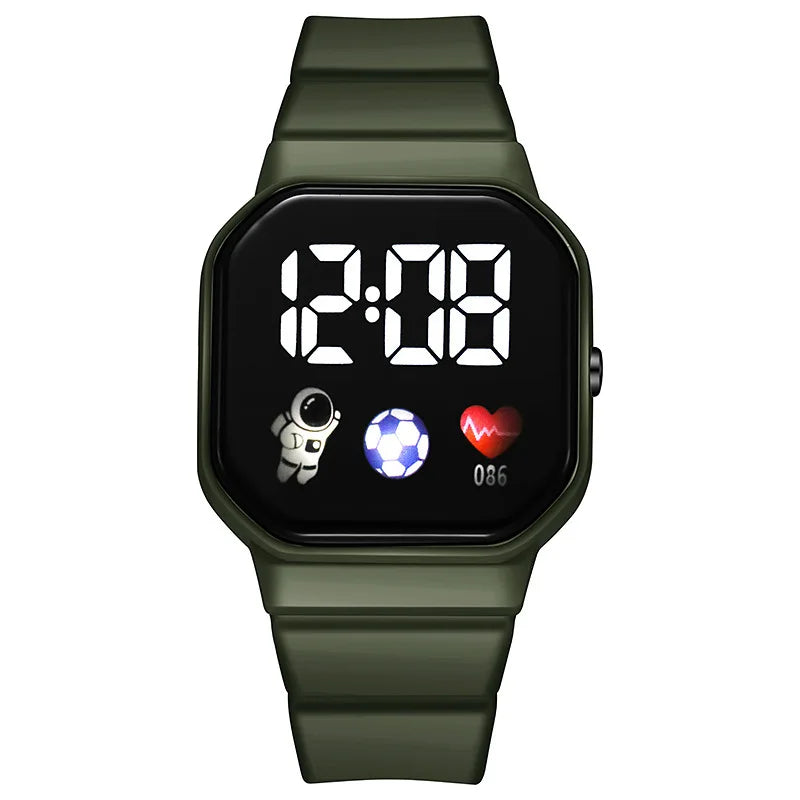 Kids Watch Sport LED Digital Watches Football Silicone Strap Waterproof Electronic Wristwatch for Children Boys Girls Gifts