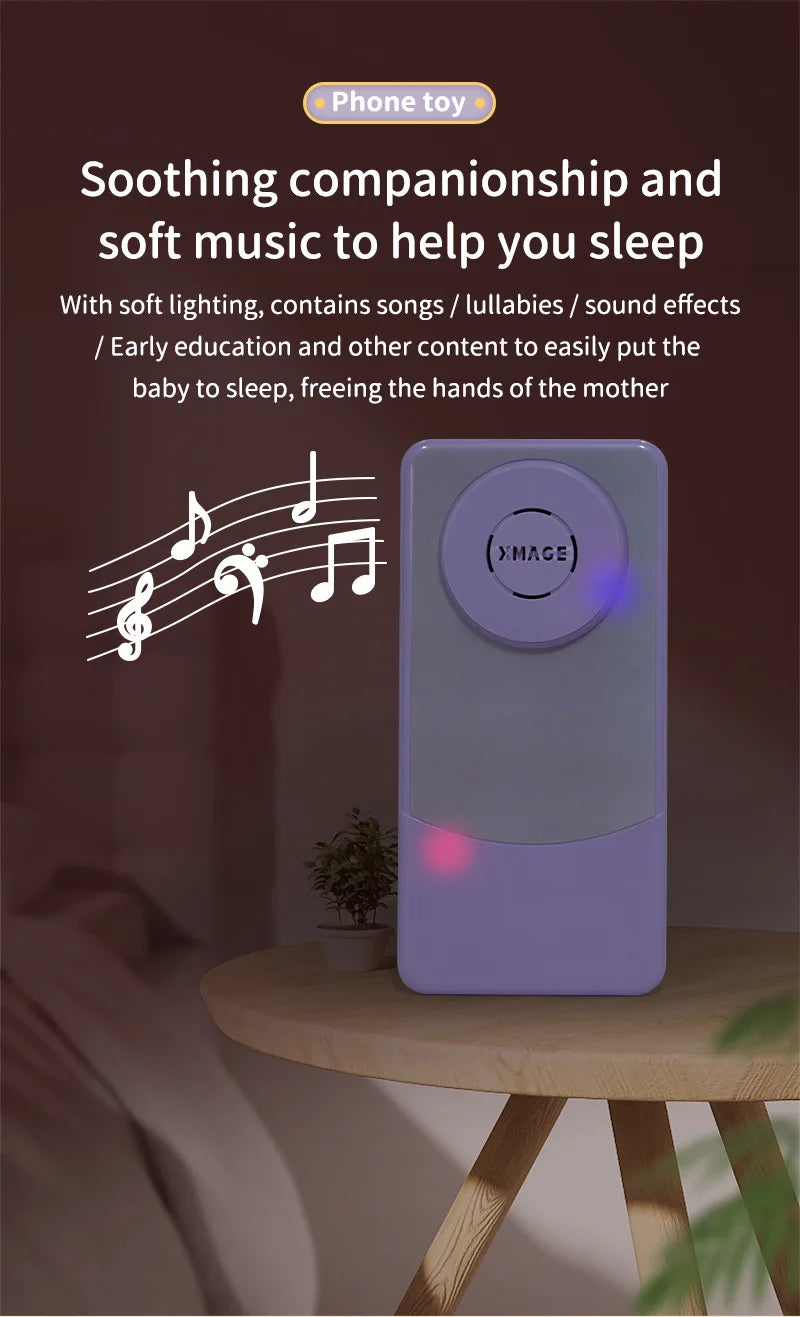 Kids Smart Simulation Phone Toy Rechargeable Touchscreen Early Education Learning Machine Light Music Educational Toy