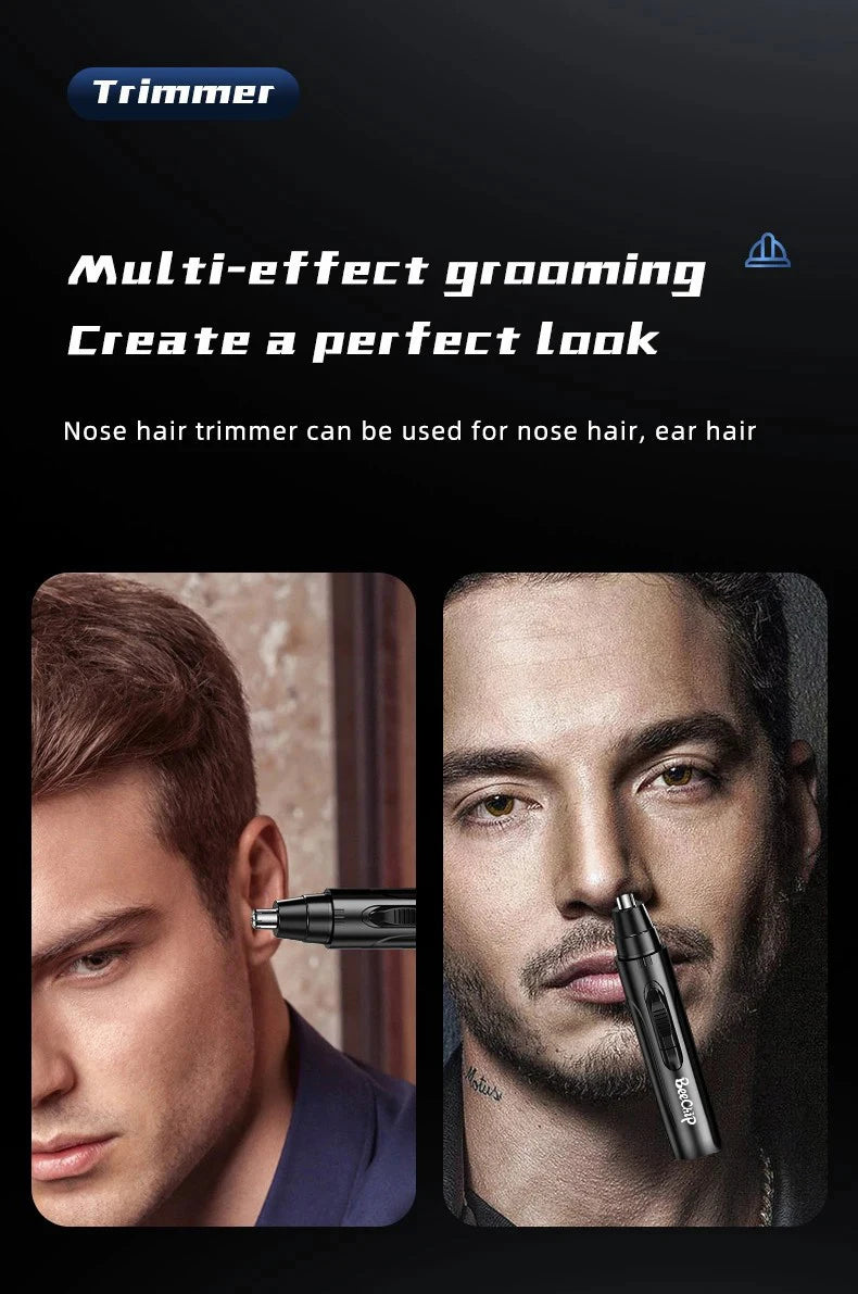 1 PCS Black Electric Nose Hair Trimmer Ear and Nose Hair Trimmer Professional Painless Nose Hair Trimmer For MenAnd Women