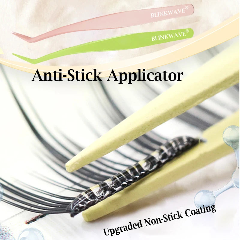 Anti-Stick Applicator No Glue Eyelashes Non Stick Coated Stainless Steel Tweezer Glue-free Eyelashes Beginner-Friendly tools Imagen principal del producto