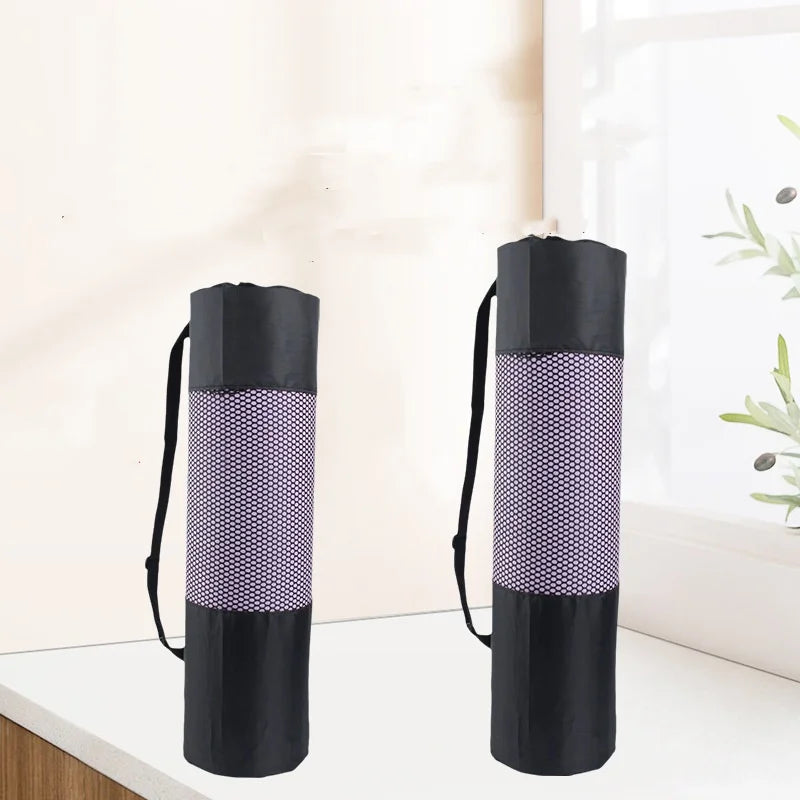 Yoga Mat Carry Bag Drawstring Shoulder Strap Oxford Fabric With Mesh Pocket Portable Yoga Equipment Storage Bag Imagen secundaria del producto