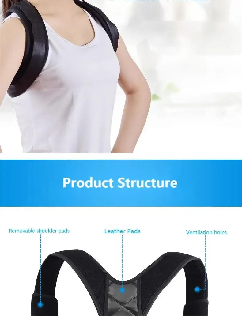 Back Posture Correction Belt Hunchback Prevention Correction of Sitting Posture Unisex Breathable Body ShapingJUI