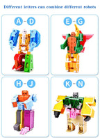 New Learning Toys 26 Letters Learnable Words Transformable  Combinable Robots Alphabet Toys For Kids Gifts Learn Play Robot Toy
