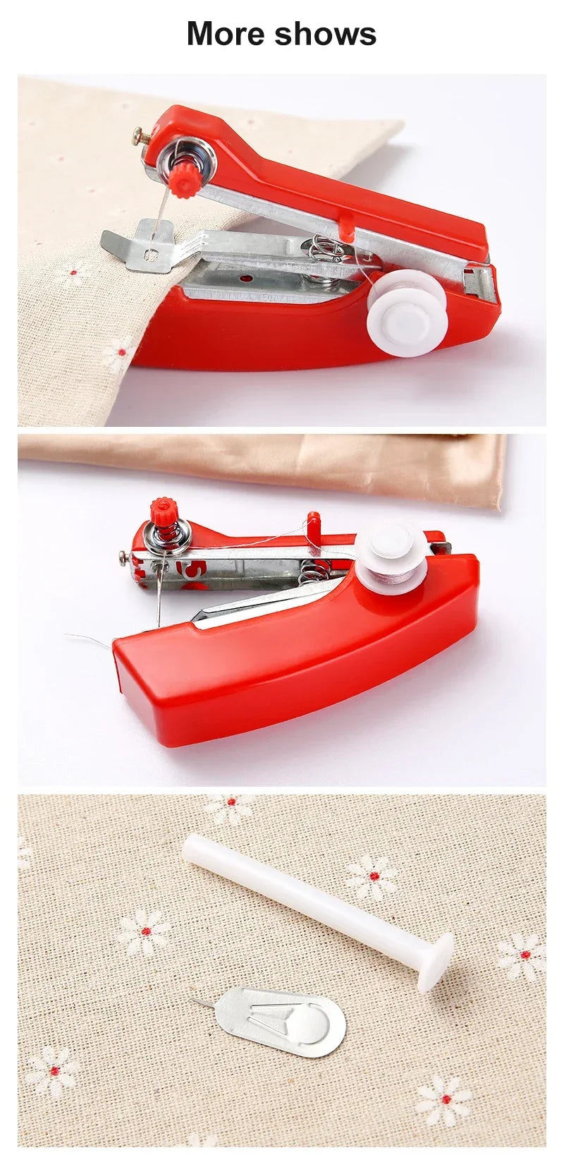 Manual Sewing Machine Portable Mini Cordless Stitch Machines Useful For DIY Household Clothes Leather Handheld Tools Accessories