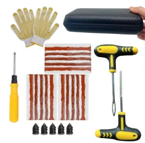 Car Motorcycle Tire Repair Kit Puncture Plug Tools Tyre Puncture Emergency for Tire Strips Stirring Glue Repair Tool Kit
