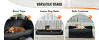 SucceBuy Dog Car Seat Waterproof Dog Booster Seat Pet Car Seat with Clip-On Safety Leash PP Cotton Car Bed for Medium Large Dog