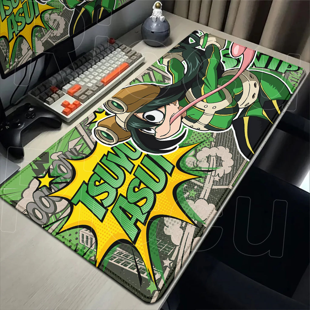 Japan Anime My Hero Academia Mousepad Bakugou Katsuki Large Lock Edge Keyboard Pad For Gamer Computer Desk Mats Anti-slip Rubber