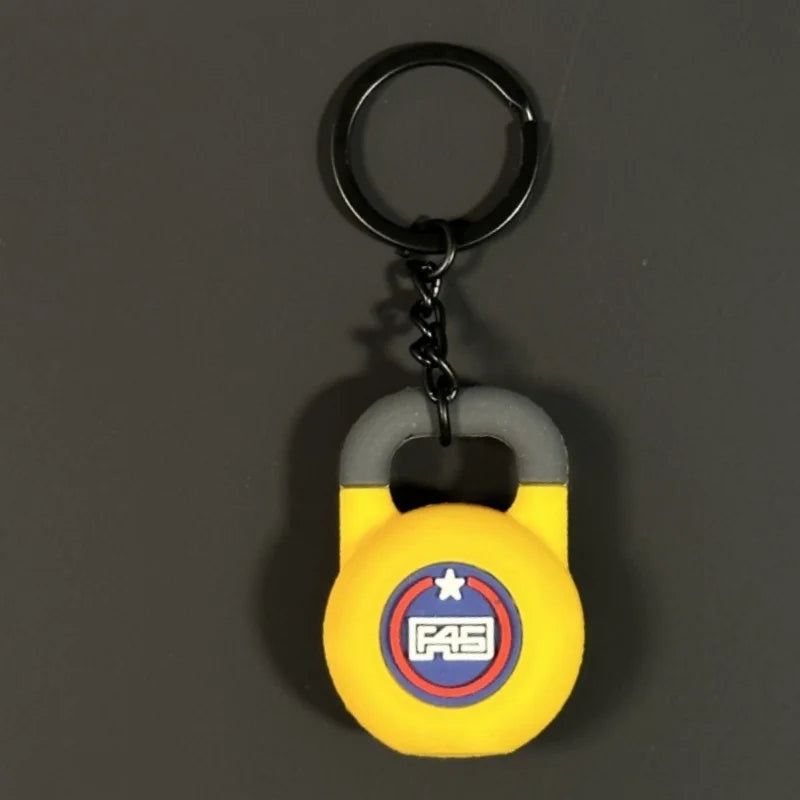 New Barbell Keychain DlY Silicone Dumbbell Keychain Gym Gifts for Gym Lovers Fitness Trainer Gift Backpack Car Key Pendant
