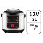 Portable Car Rice Cooker 2L Electric Truck Multi-Cooker Soup Porridge Cooking Food Steamer Electric Lunch Box 12V or 24V