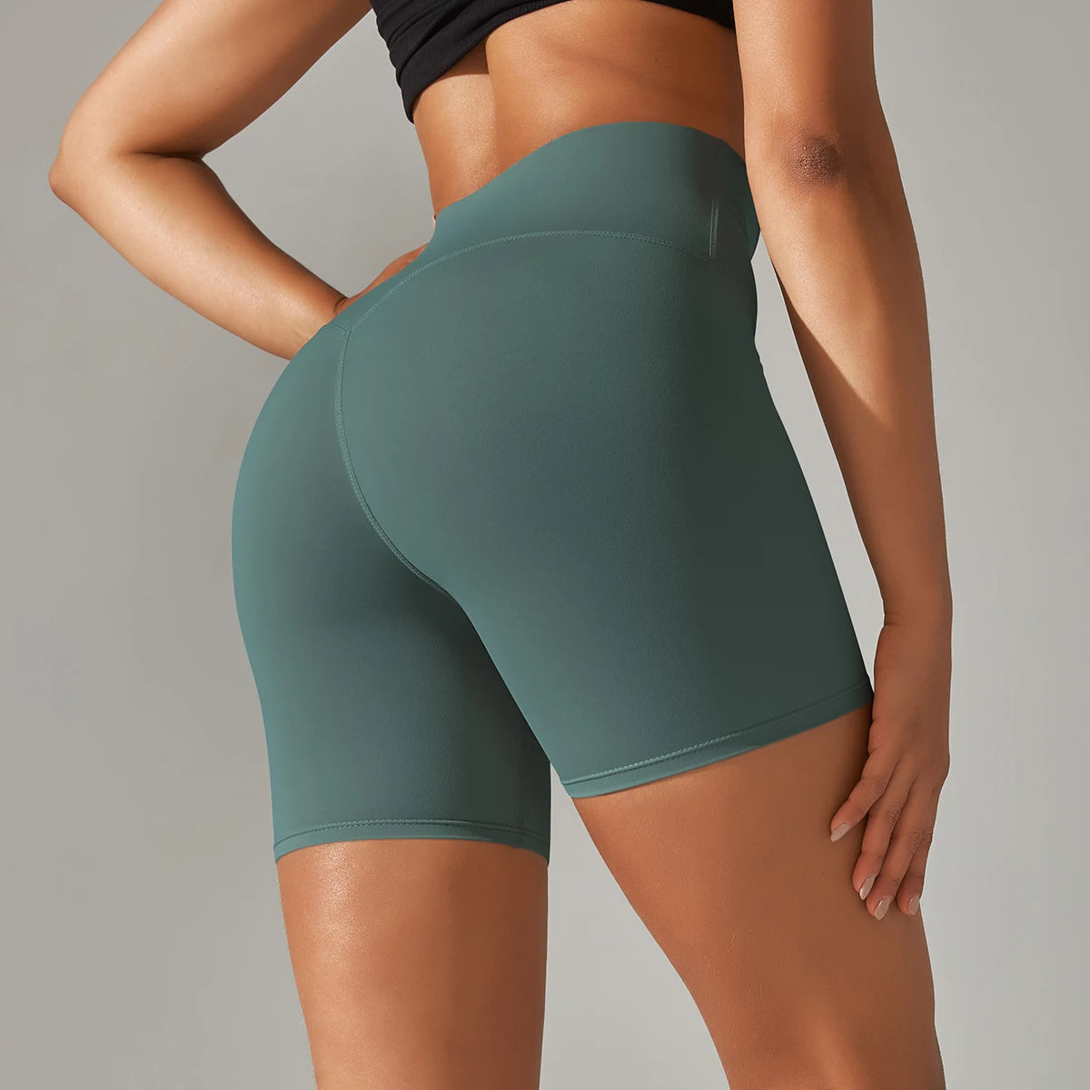 Yoga Shorts Women Fitness Shorts Running Cycling Shorts Breathable Sports Leggings High Waist Summer Workout Gym Shorts Secondary image