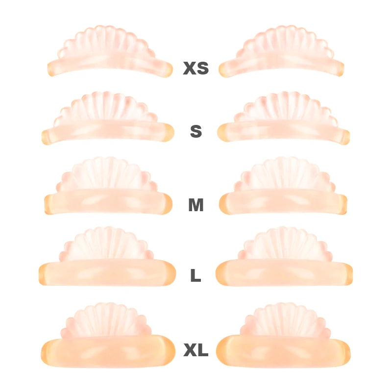 5Pairs Eyelash Perm Pads Silicone Lash Lifting Rods Shell-shape 3D Eyelash Extension Curler Lash Perm Shield Makeup Accessorie