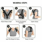 Back Posture Correction Belt Hunchback Prevention Correction of Sitting Posture Unisex Breathable Body ShapingJUI