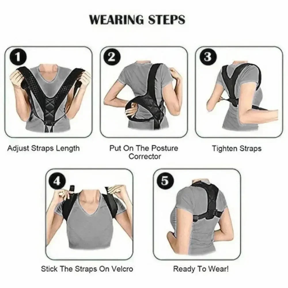 Back Posture Correction Belt Hunchback Prevention Correction of Sitting Posture Unisex Breathable Body ShapingJUI