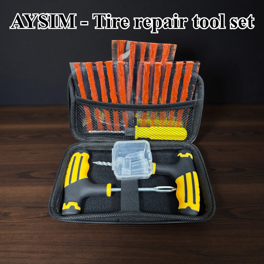 Emergency Roadside Tire Repair Kit - Universal for All Vehicles (Car, Motorcycle, Truck, RV)