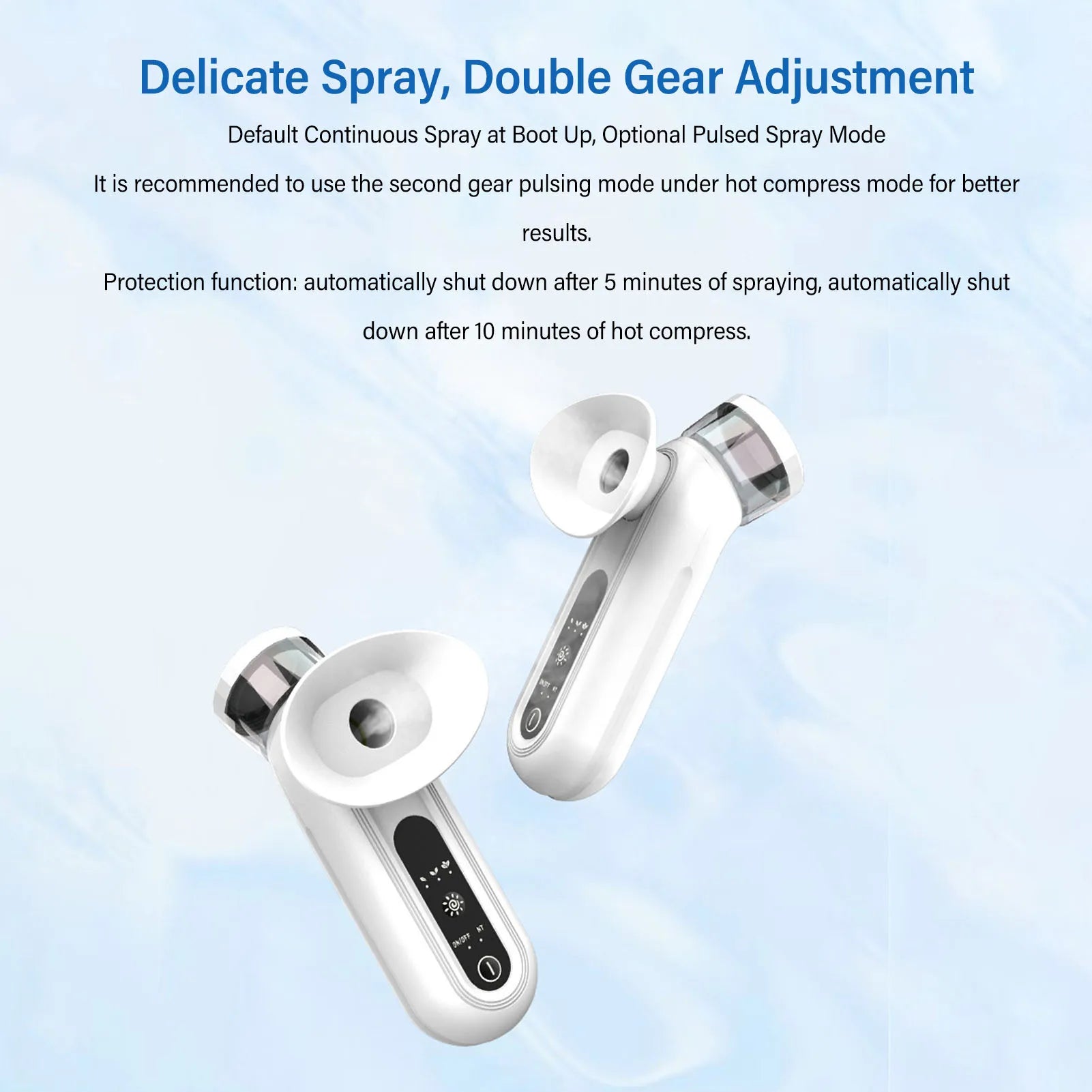 Hot Cold Compress Eye Steamer Relieve Fatigue Dry Eyes Moisturizing Heating Face Eyes Massage Mask Humidifier Mist Nano Sprayer Image secondaire du produit