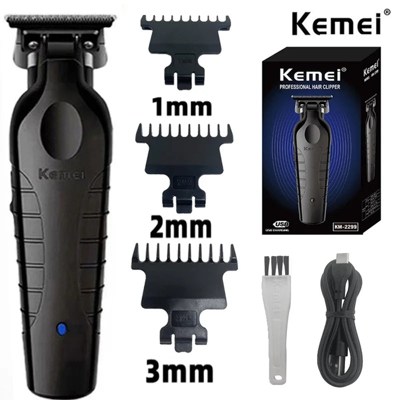 Kemei KM-2299 Professional Hair Clipper 1200mAh Electric Hair Clippers USB Rechargeable Hair Trimmers Hair Cutting Machine Imagem principal do produto