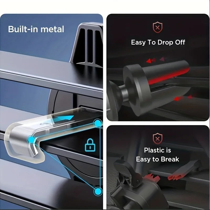 Car Phone Holder Car Air Vent Clip Mount Mobile Cell Stand Smartphone GPS Support For 4.7-6.7 Inch Mobile Devices Imagem secundária do produto