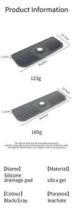 Kitchen Silicone Faucet Mat Faucet Water Catcher Mat Sink Splash Pad Countertop Protector Bathroom