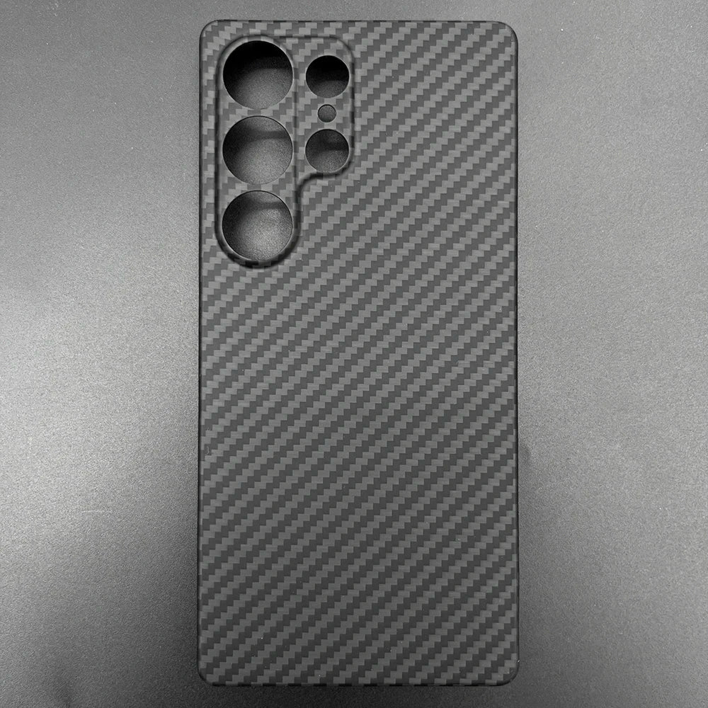 Carbon Fiber Case For Samsung Galaxy S25 Ultra/S25+/S25/S25 Edge Lens Camera Protection Aramid Fiber Cover Lightweight Slim Case