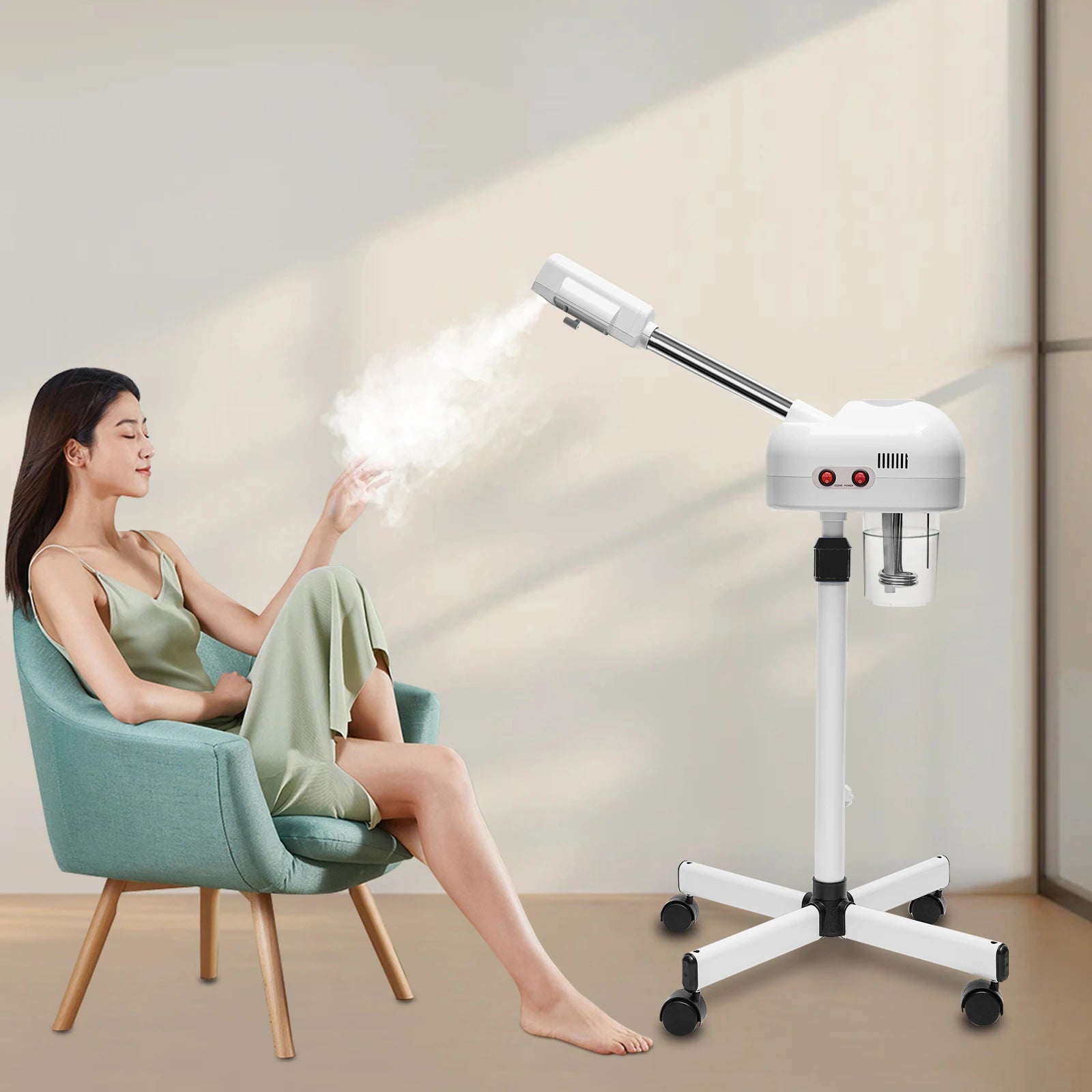 750ML Professional Facial Steamer, 800W Adjustable Skin Care Equipment, Steamer for Salon Beauty and Spa Shop Imagem secundária do produto