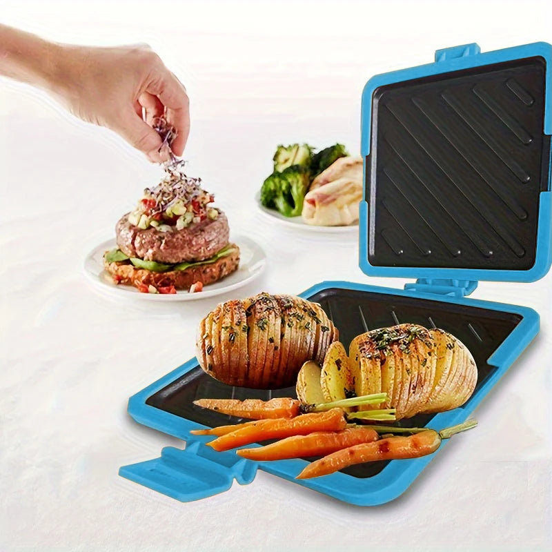1pc Food Grade Silicone Easy-to-Use Microwave Sandwich Maker with Adjustable Silicone Straps Quick, Even Cooking for Crispy Toas Image secondaire du produit