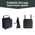 Universal Car Seat Back Organizer PU Leather Storage Bag Multi-Pocket Design Waterproof Tissue Holder Cup Holder Garbage Pocket