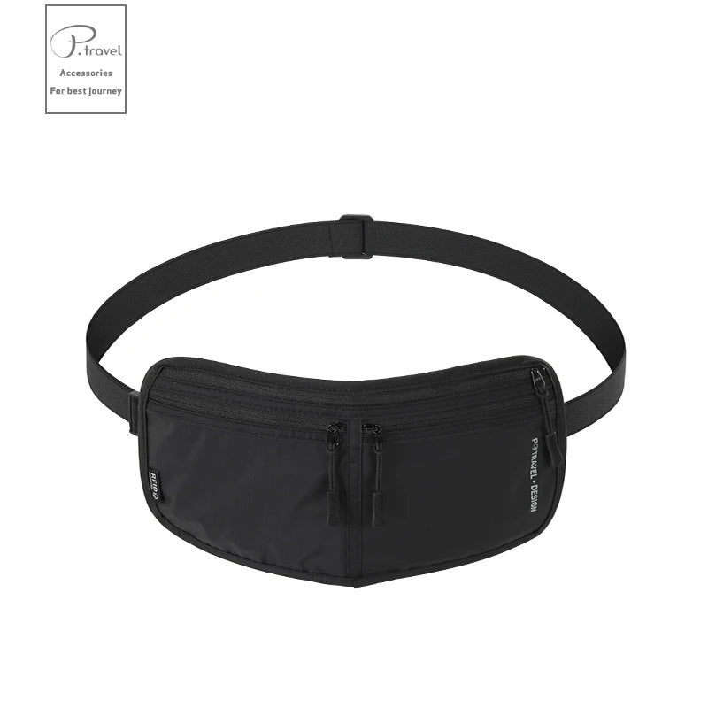 Travel Money Belt Waist Bag Waterproof RFID Blocking Anti-Theft Passport Holder Hidden Pocket Secure Waist Pouch Fanny Pack for