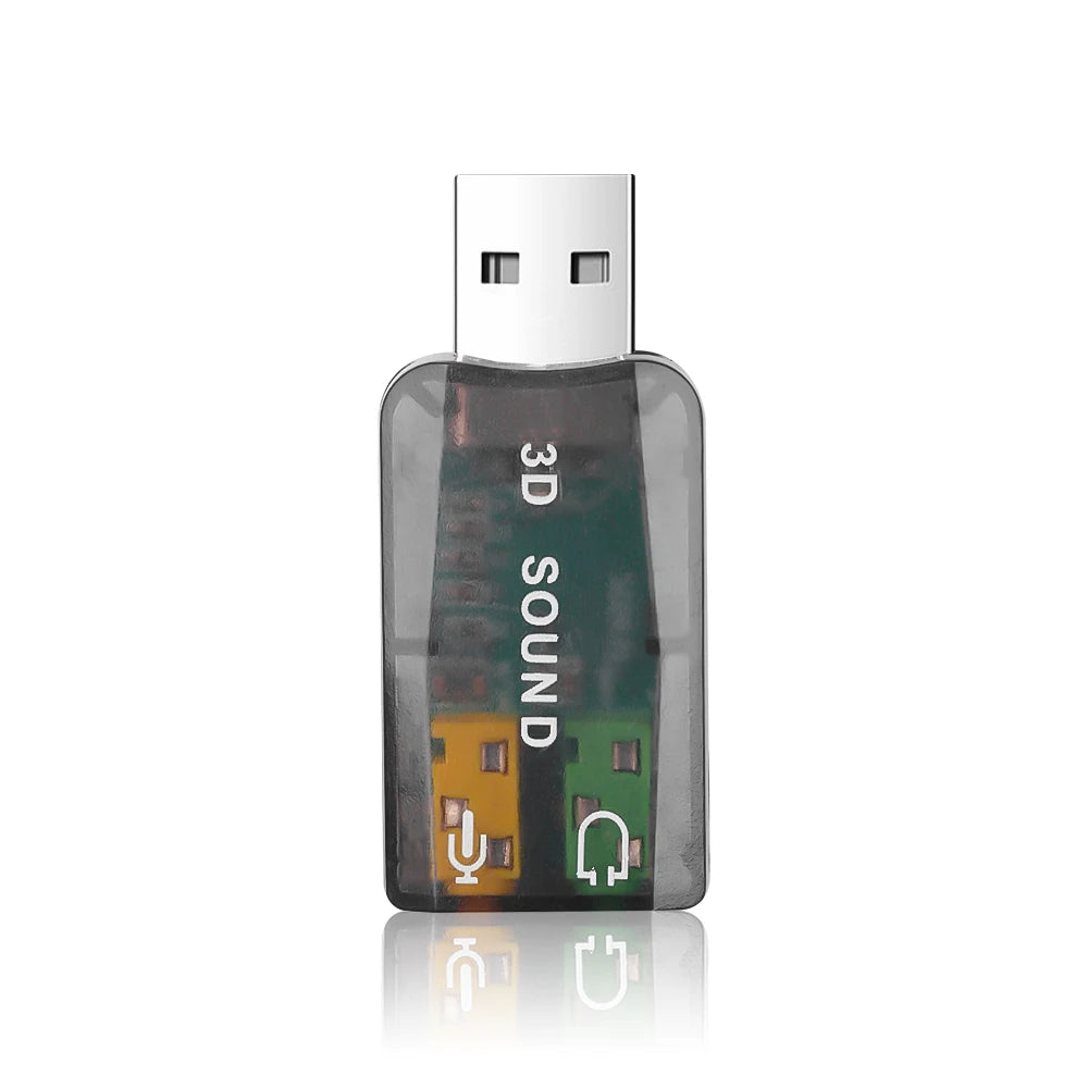 5.1 Sound channel USB independent sound card External computer to replace PCI notebook usb sound card USB to audio interface Imagen principal del producto