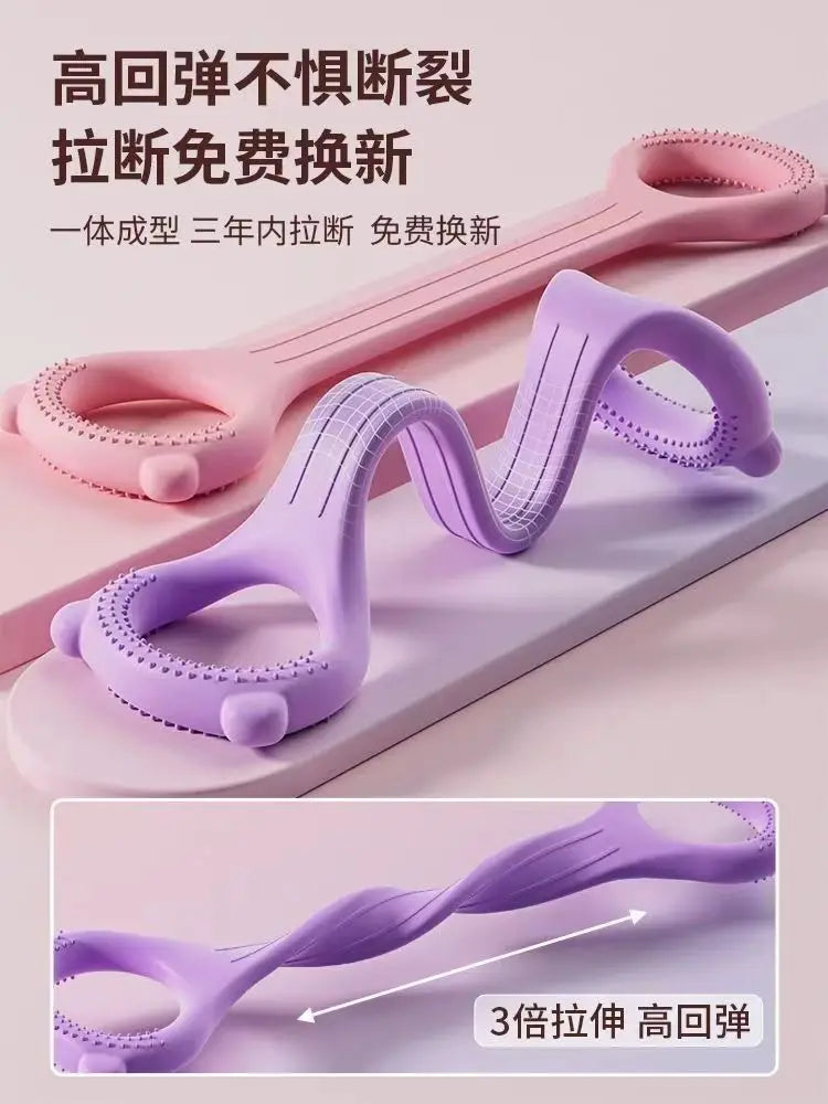 8 Fitness Workout Resistance Band Arm Back Shoulder Exercise Elastic Training Band Yoga Pilates Physical Therapy Equipment