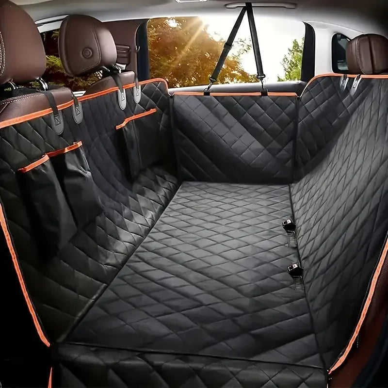 Dog Car Seat Cover for Pets 100% Waterproof Seat Cover Hammock Scratch Proof Nonslip Durable Soft Back Seat Cover for Cars Truck Imagen principal del producto