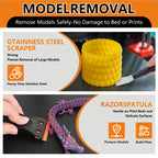 3D Printer Tool Kit 34PCS Maintenance with Nozzle Cleaning Tools, Scraper, Brushes, File Set, Cutter, Knife for FDM/SLA Printers
