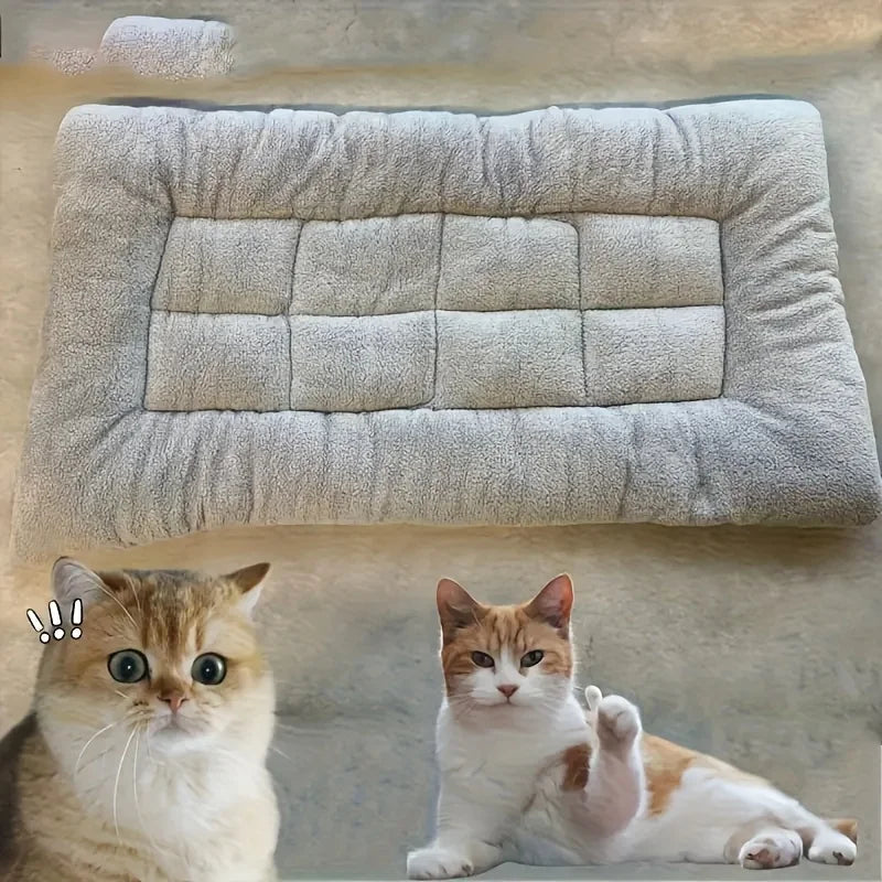 Oversized Plush Dog Cat Bed Sofa Crate Pad Ultra Soft Polyester Pet Mat for All Size Cats Dogs Adorable Rectangle Couch Imagen secundaria del producto