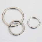 20pcs Stainless Steel Key Rings 20/25/28/30/35mm Round Flat Line Split Rings Keyring for Jewelry Making Keychain DIY Findings