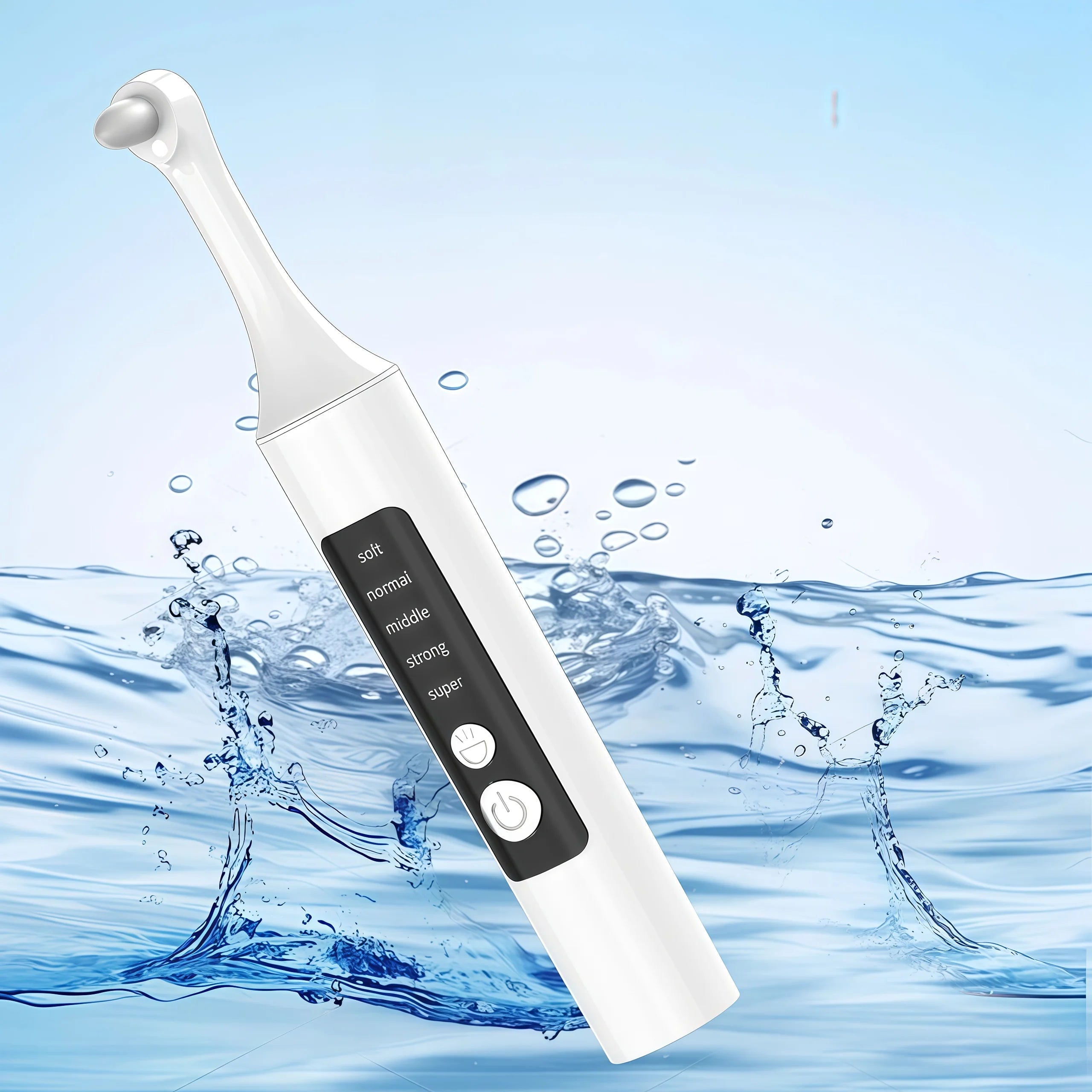 Tooth Polisher, Rechargeable Teeth Whitening Kit, for Teeth Cleaning and Whitening, Equipped with 6 Brush Heads & LED Light, Por