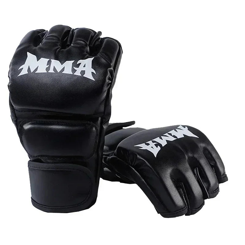 Professional Boxing Training Gloves Half Finger Leather Cushion for Adult Sanda Boxing UFC Training Sandbag Knuckles Image secondaire du produit