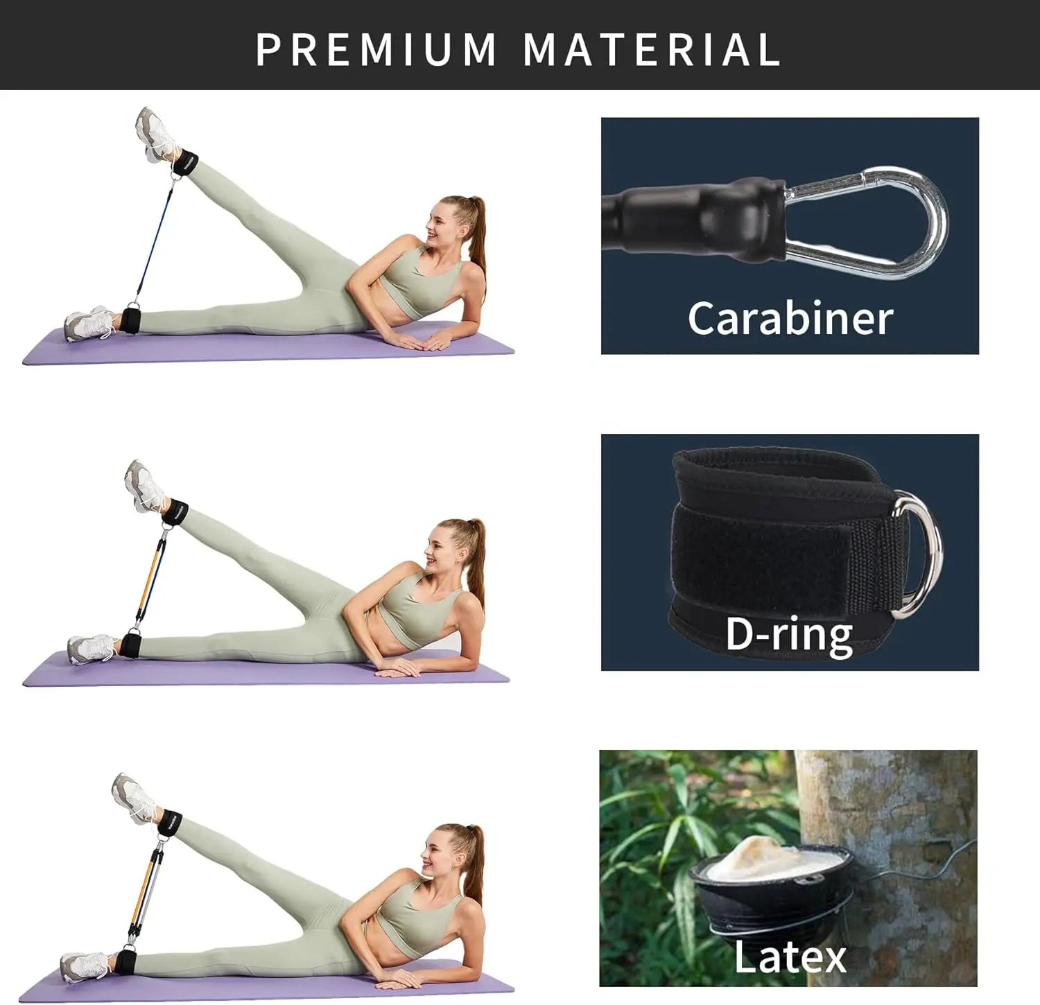 Exercising Resistance Belt, Puller, Leg Strength Training, Tie Strap, Foot Loop Buckle, Elastic Rope Protector, Edge Protection