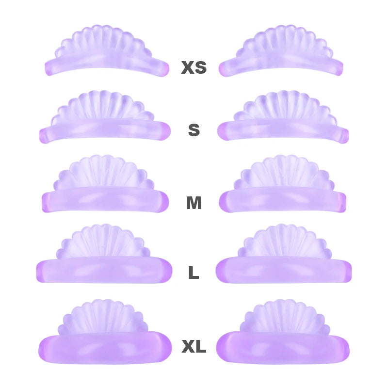5Pairs Eyelash Perm Pads Silicone Lash Lifting Rods Shell-shape 3D Eyelash Extension Curler Lash Perm Shield Makeup Accessorie