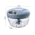 500/900ML Rope Grinder Vegetable Cutter Kitchen Garlic Puller Minced Garlic Chili Fruit Puree Garlic Mixer Rotary Food Processor