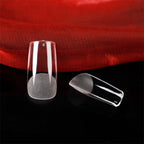 120Pcs Short Almond Oval Fake Nail Tips Extension System Sculpted Full Cover Nail Gel French Ballerinas Capsules Press On Tips