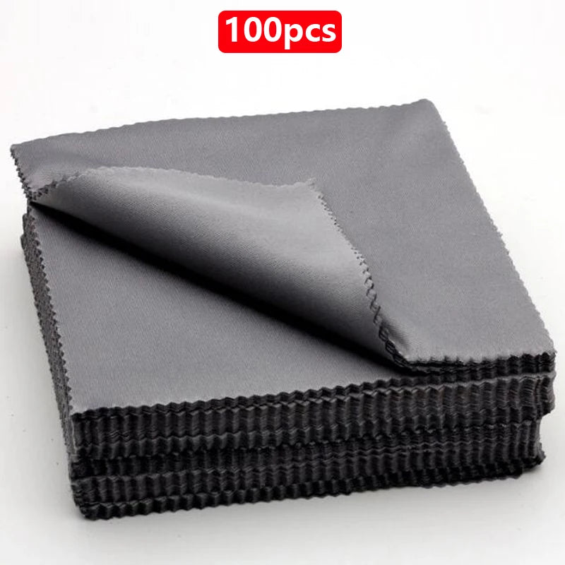 1/20/100/300 pcs/lot Black Microfiber Sunglasses Eyeglasses Cleaning Cloth 13*13cm Glasses Eyewear Clean Lens Cloth 2030