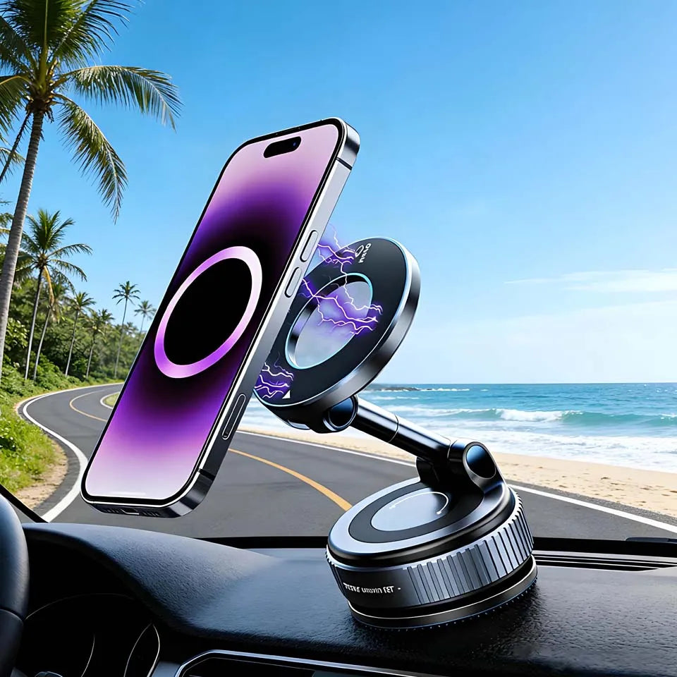 Vacuum Magnetic Car Phone Stable Dashboard  Adsorption  Anti-Shake Mobile StandUniversal For Cars Safe Driving Access Imagen principal del producto